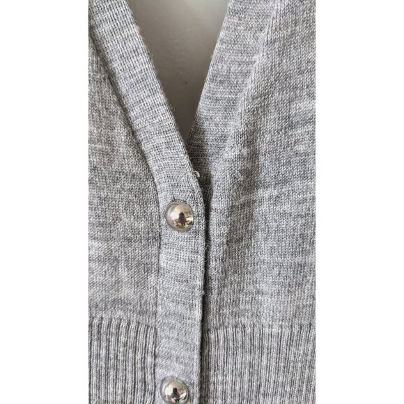 White House Black Market Women Long Cardigan 100% Merino Wool Buttons Up Size M - Picture 9 of 9
